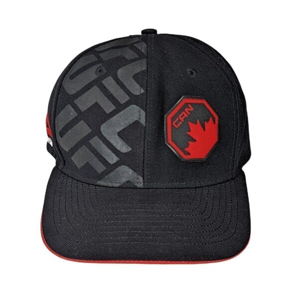 UFC Men's Canada Maple Leaf Black Adjustable Snap Back Hat - Picture 1 of 6